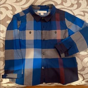Boys Burberry plaid shirt